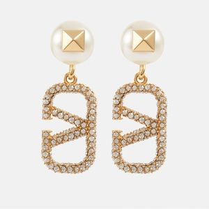 Valentino authentic pearl and crystal earrings!